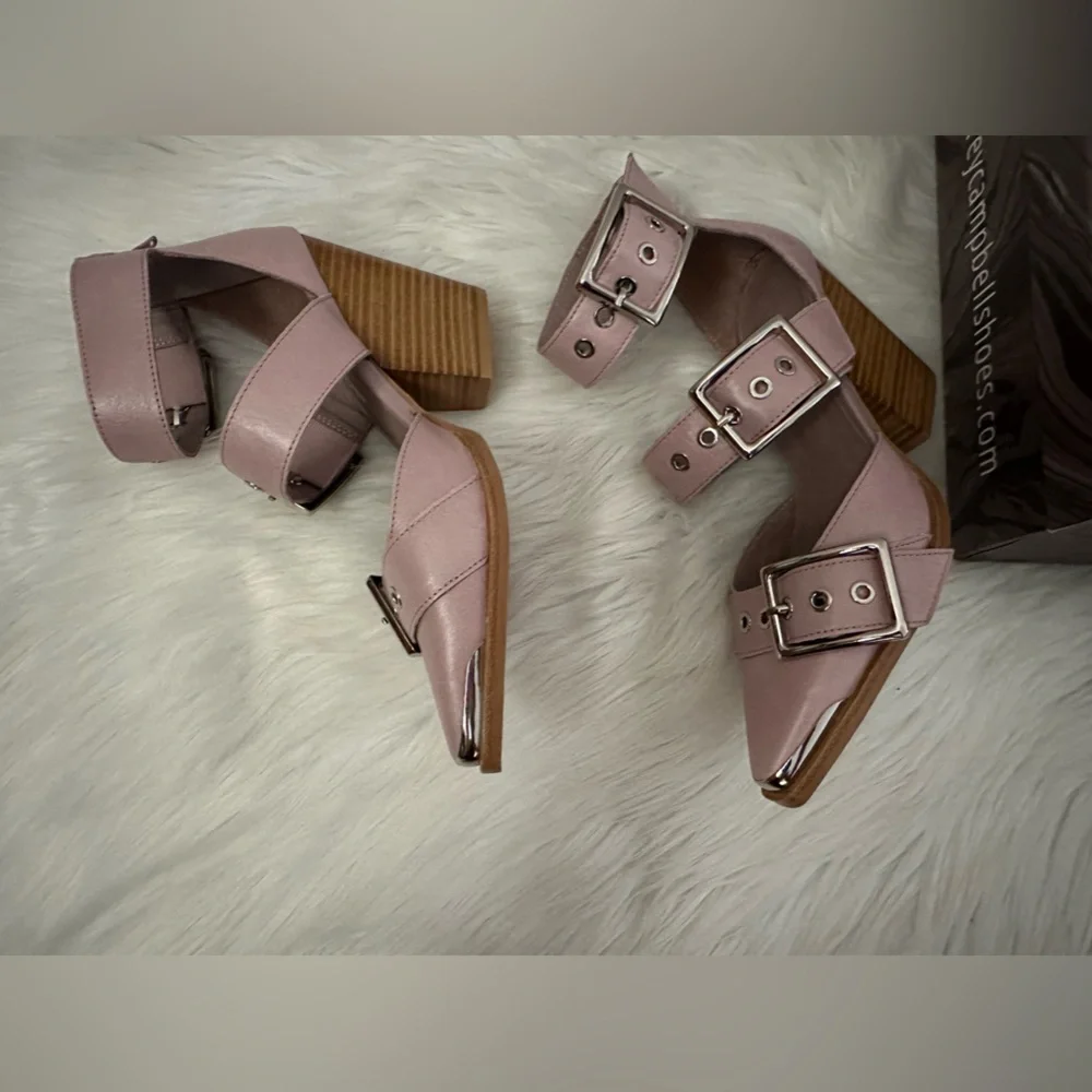 free people × Jeffrey Campbell Hendrix lilac leather heels size 5.5 - Picture 5 of 6